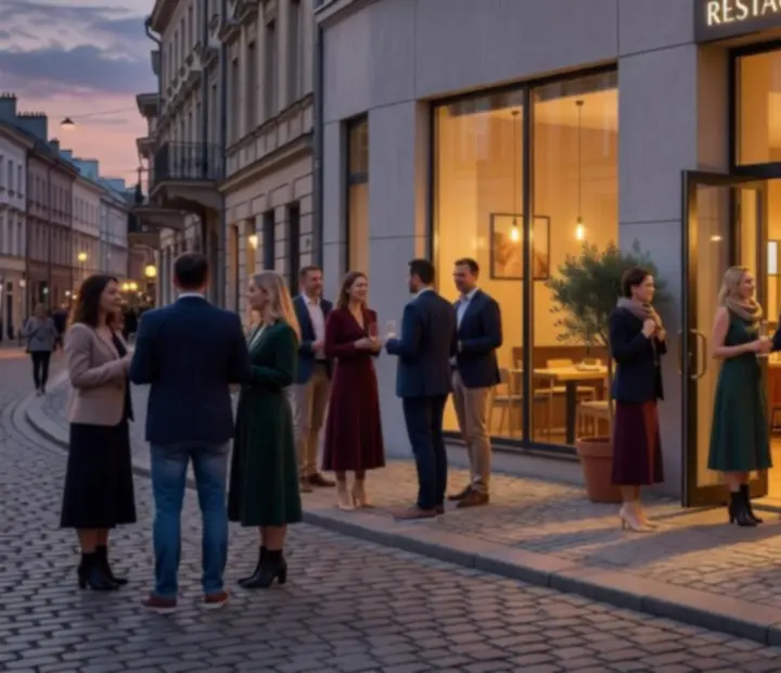 Elegancka restauracja partnerska przygotowana na wieczór pokerowy