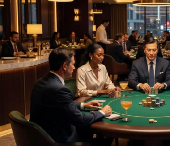 Elegancki pokerowy event firmowy w restauracji