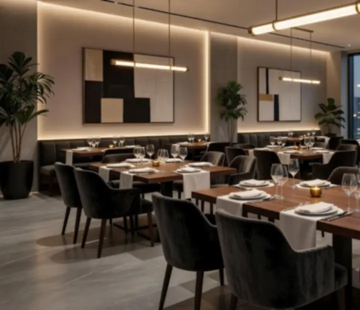Wykwintne wnętrze restauracji przygotowane na urodzinowy wieczór pokerowy