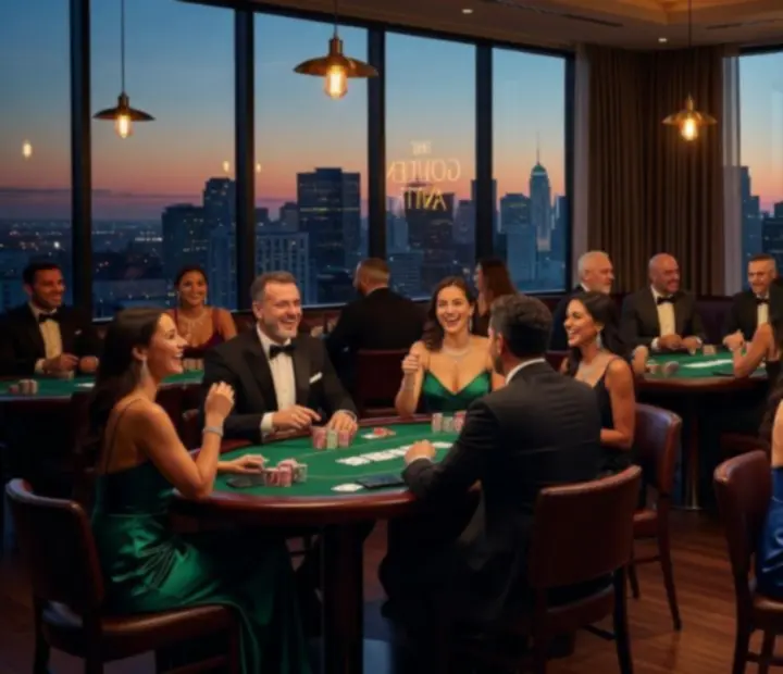 Nowoczesny wieczór pokerowy w eleganckiej restauracji w Polsce